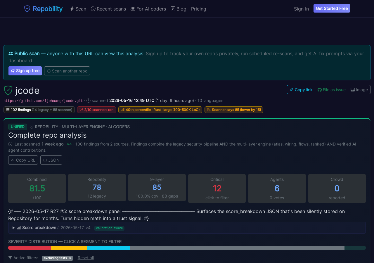 Live scan page