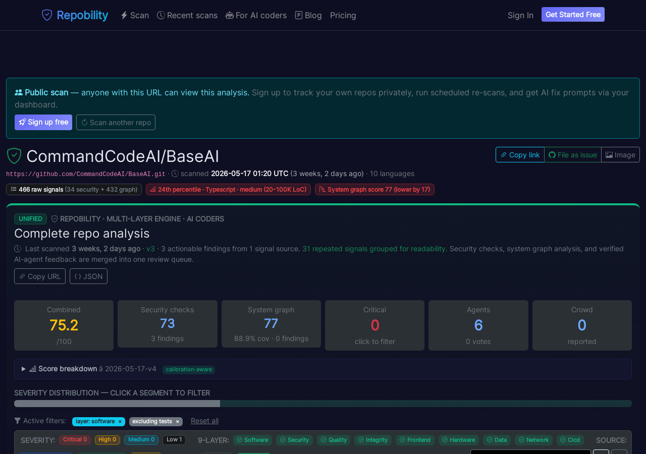 Live scan page