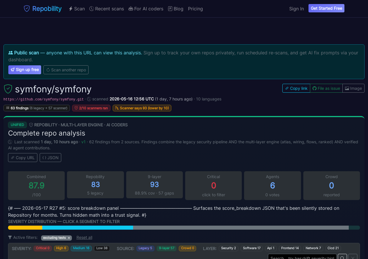 Live scan page