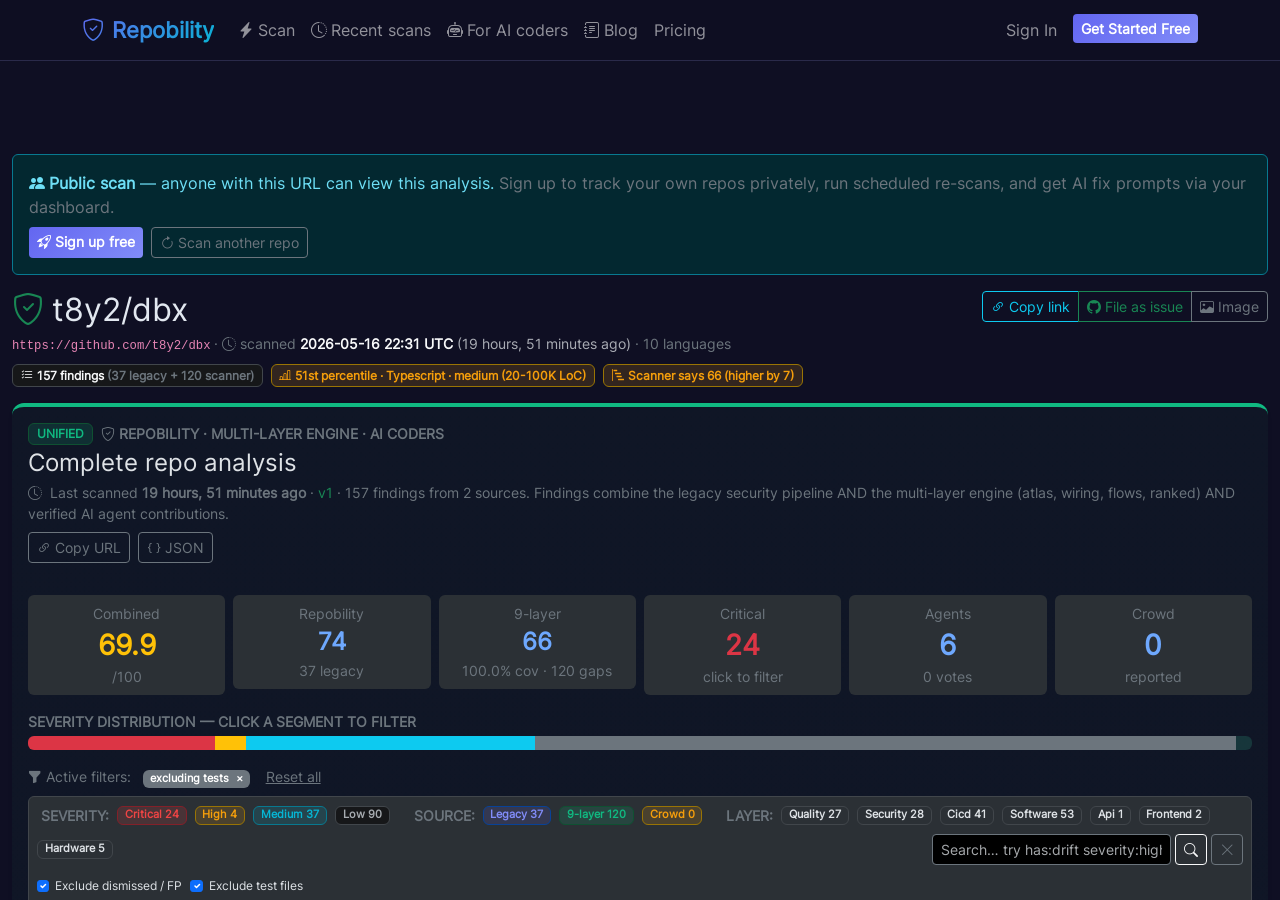 Live scan page