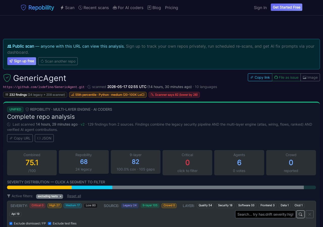 Live scan page