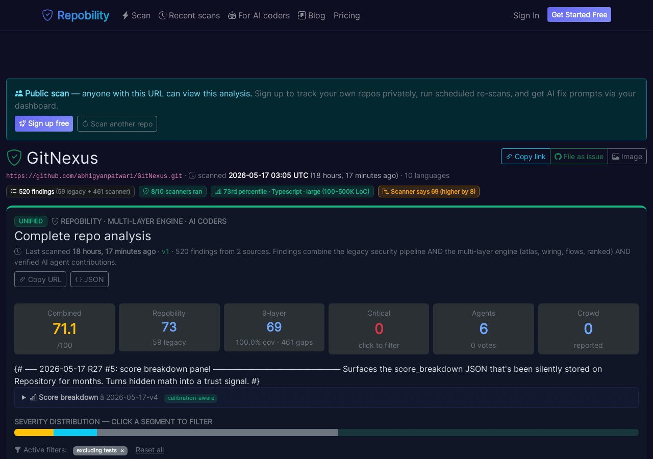 Live scan page