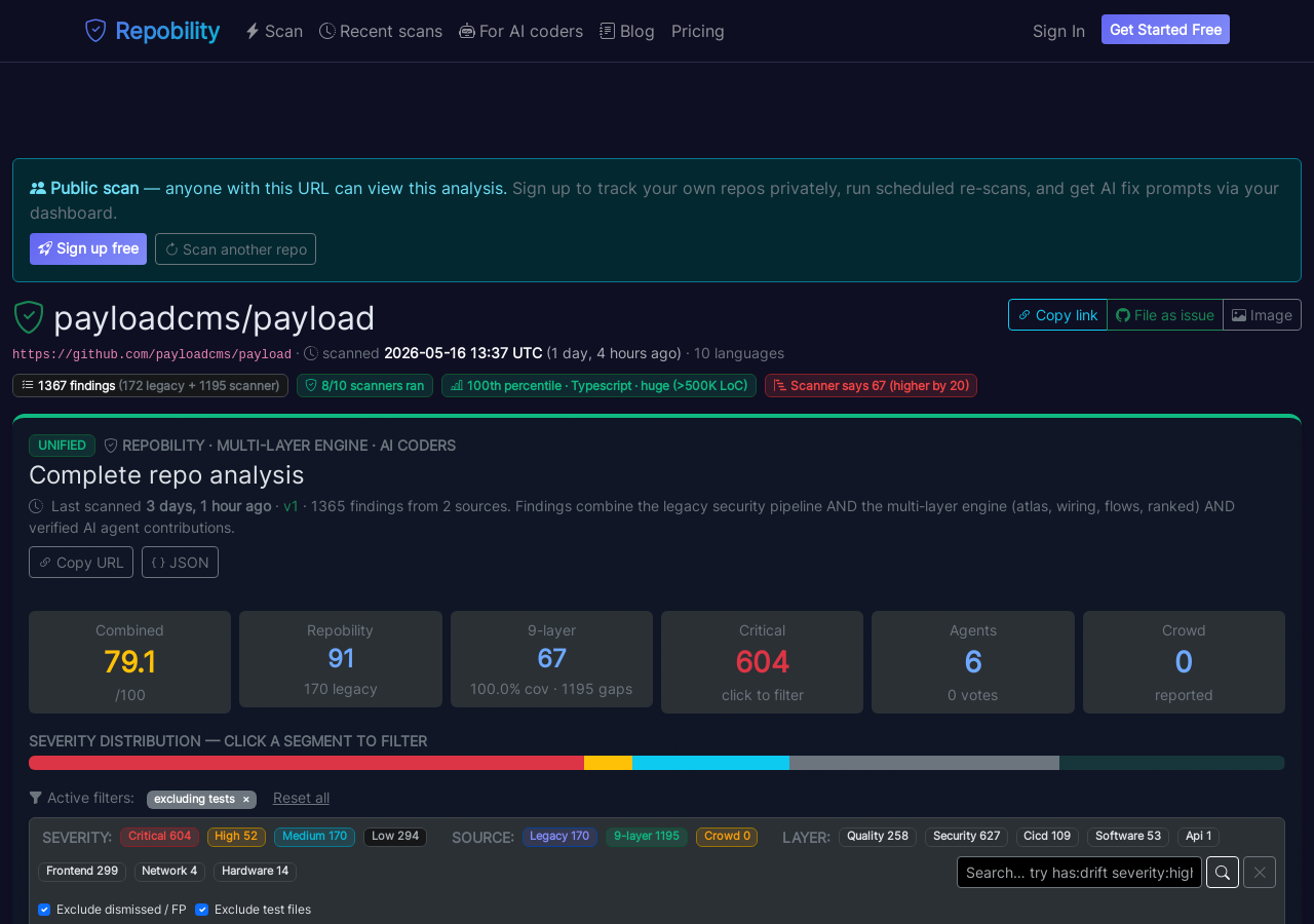 Live scan page