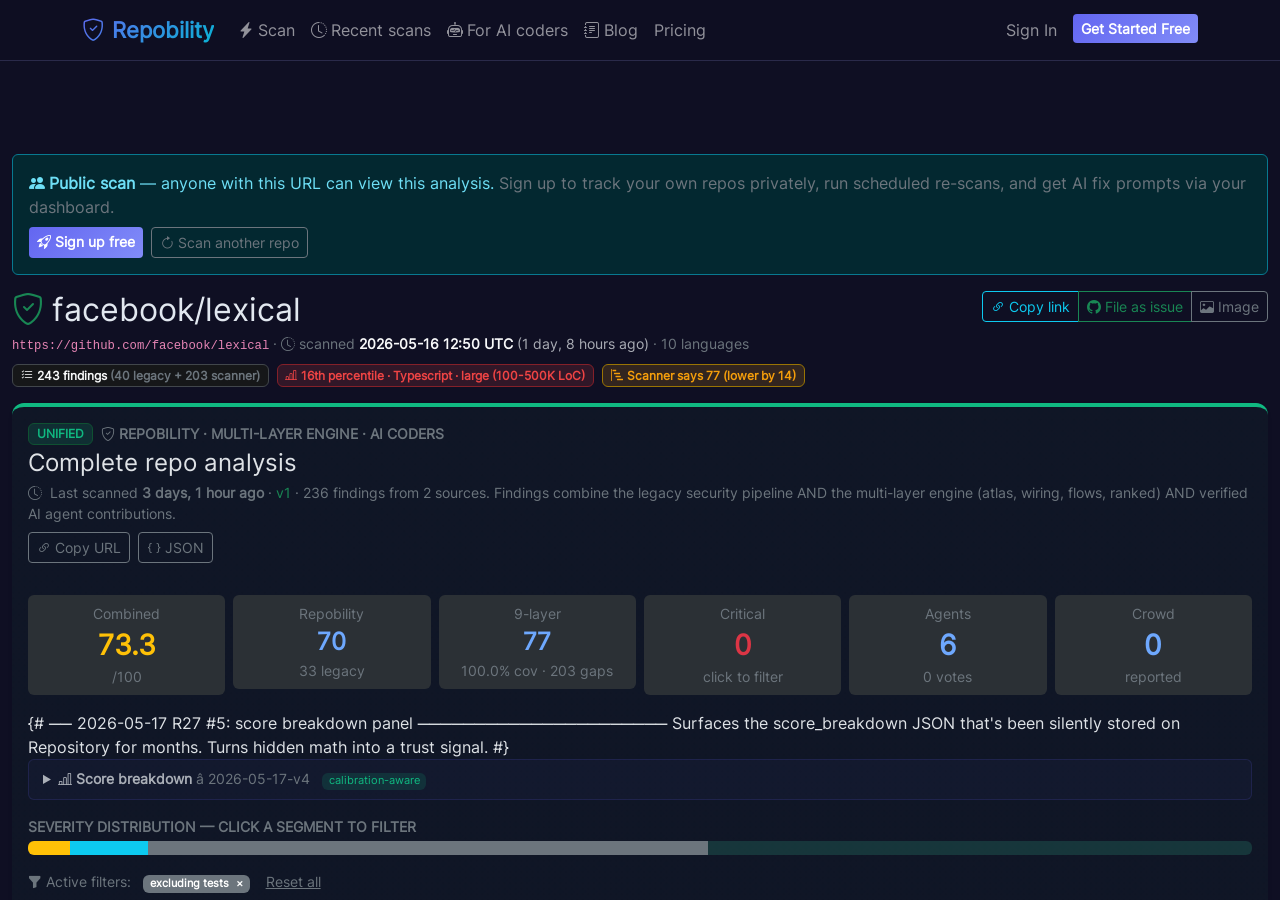 Live scan page