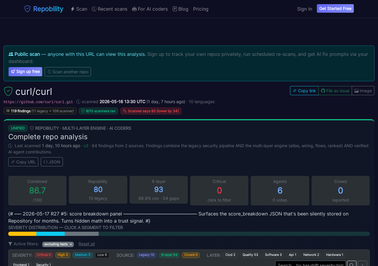 Live scan page