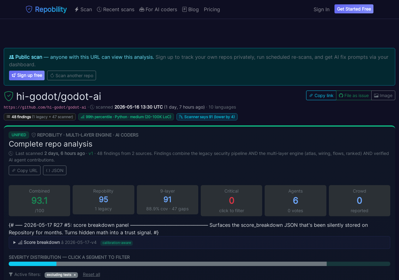 Live scan page