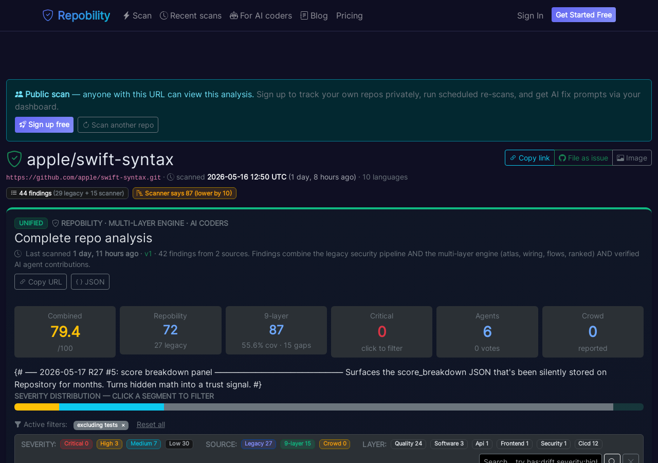 Live scan page