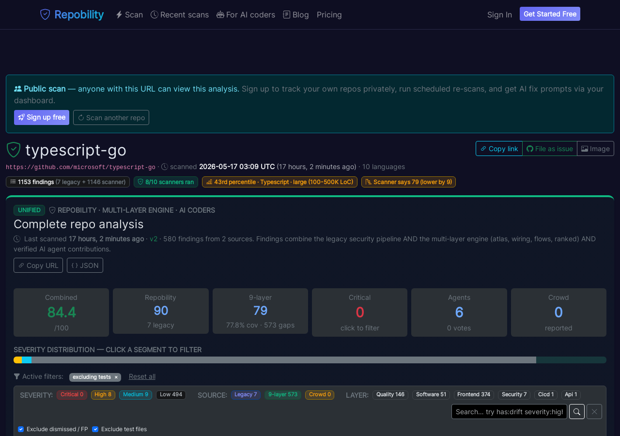 Live scan page