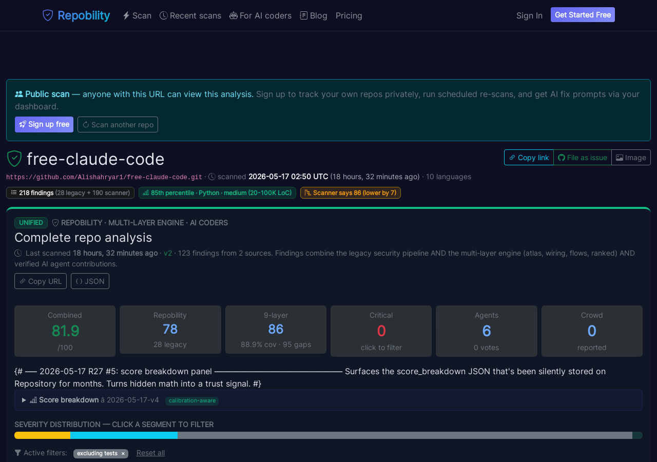 Live scan page