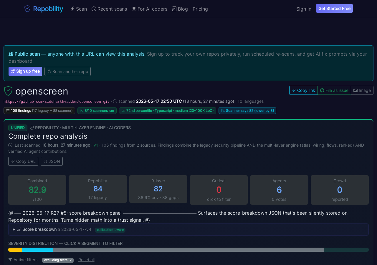 Live scan page