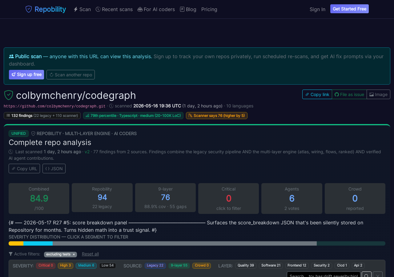 Live scan page