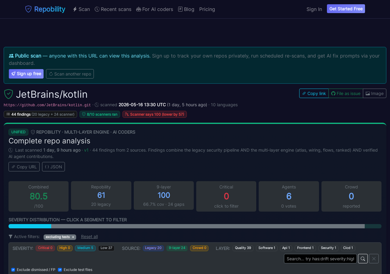 Live scan page