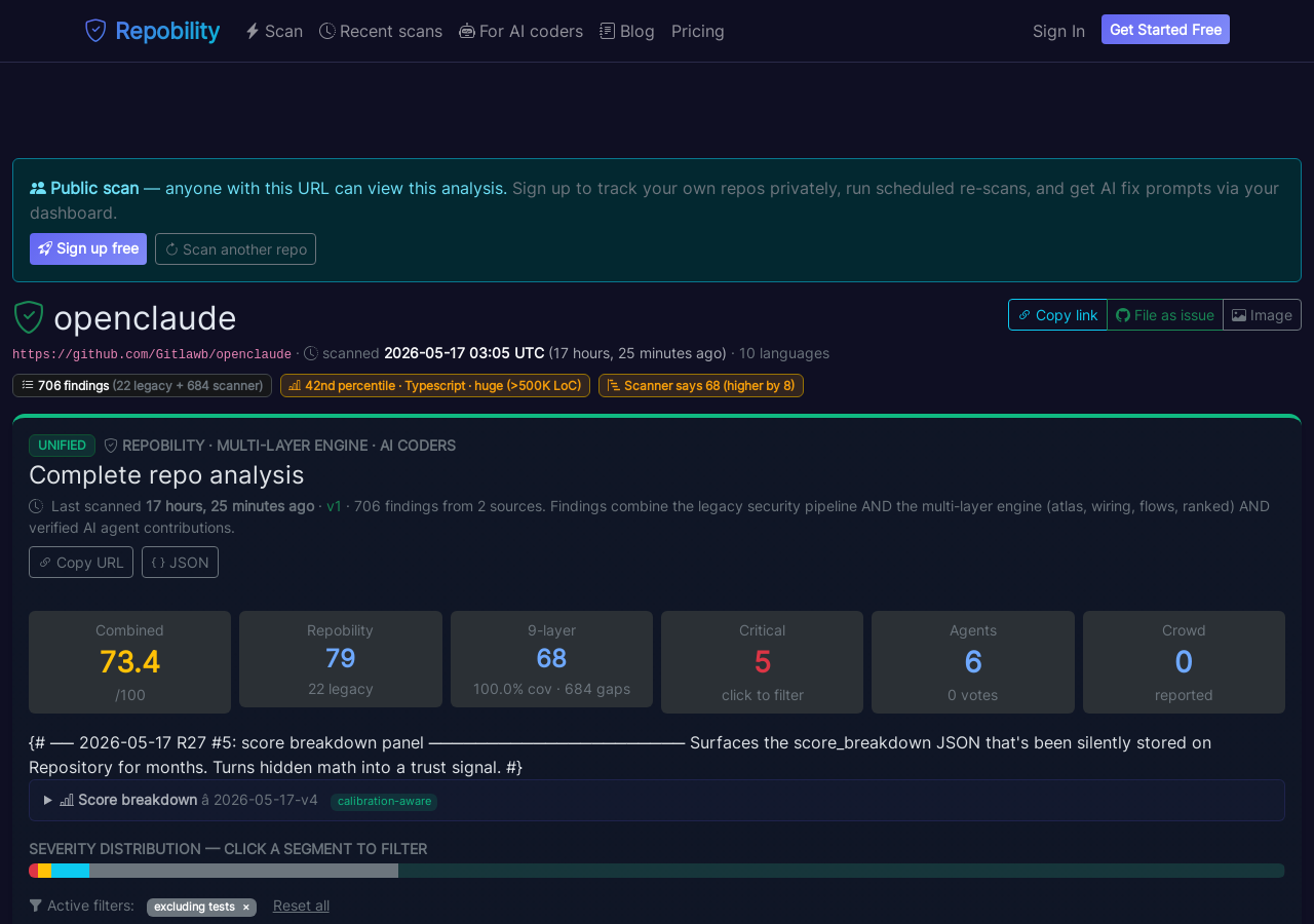 Live scan page
