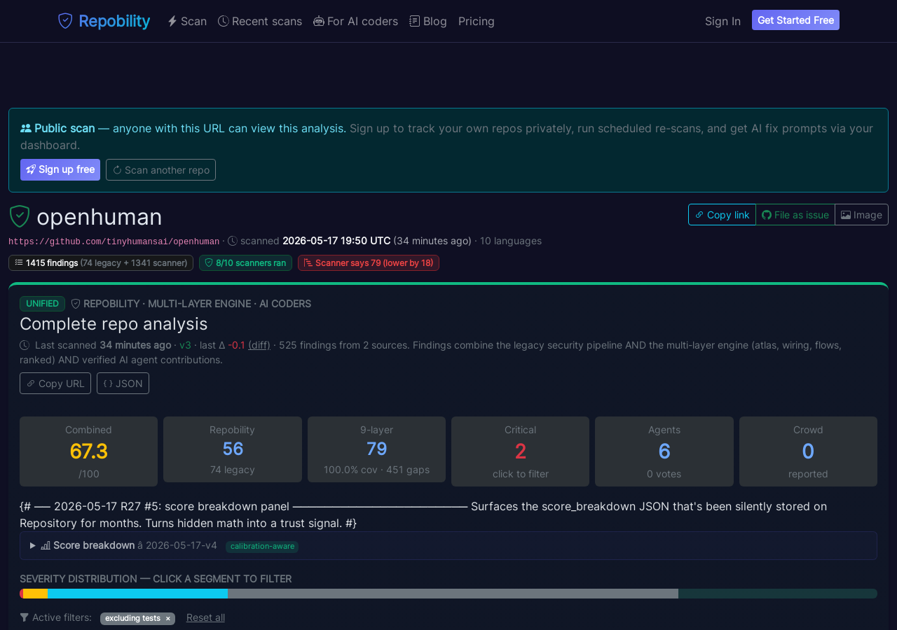 Live scan page